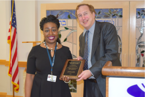 Stephanie Taylor receives the Jackie Greene Fischer Award