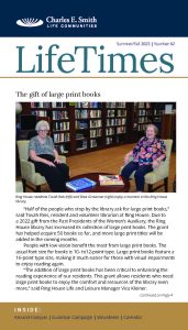 Lifetimes - the gift of larger print books.